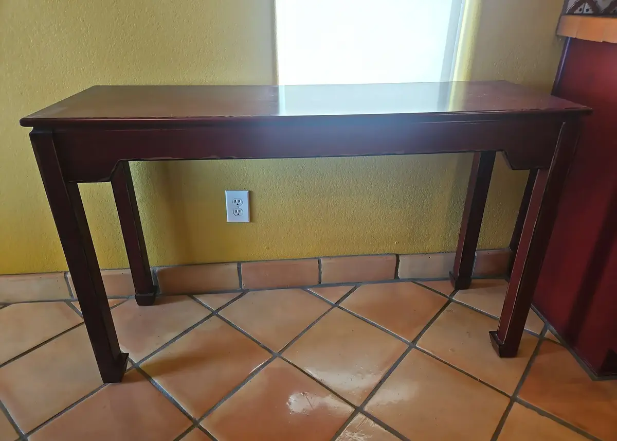 Classic Style Console Table With Cherry  or Mahogany Finish - Sofa Side, Tall