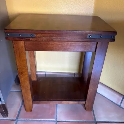 Wood 2-Tier Side Table - Winners Only Inc, Rustic Craftsman, Accent Table, Industrial