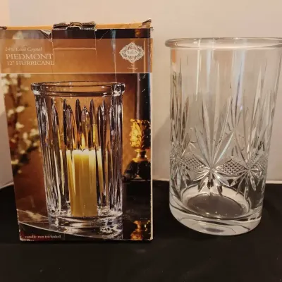 12" Piedmont Lead Crystal Hurricane - 24% Lead Crystal, Shannon Crystal By Godinger