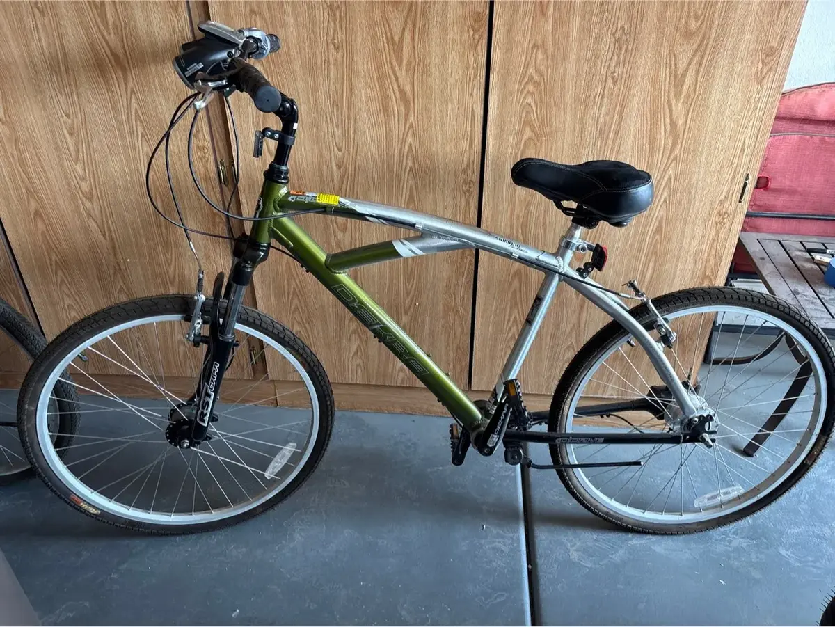 Shimano Cyber Drive Bike - Decko Aluminum Frame, Bicycle, Green & Silver, 26" Mountain, Commuter