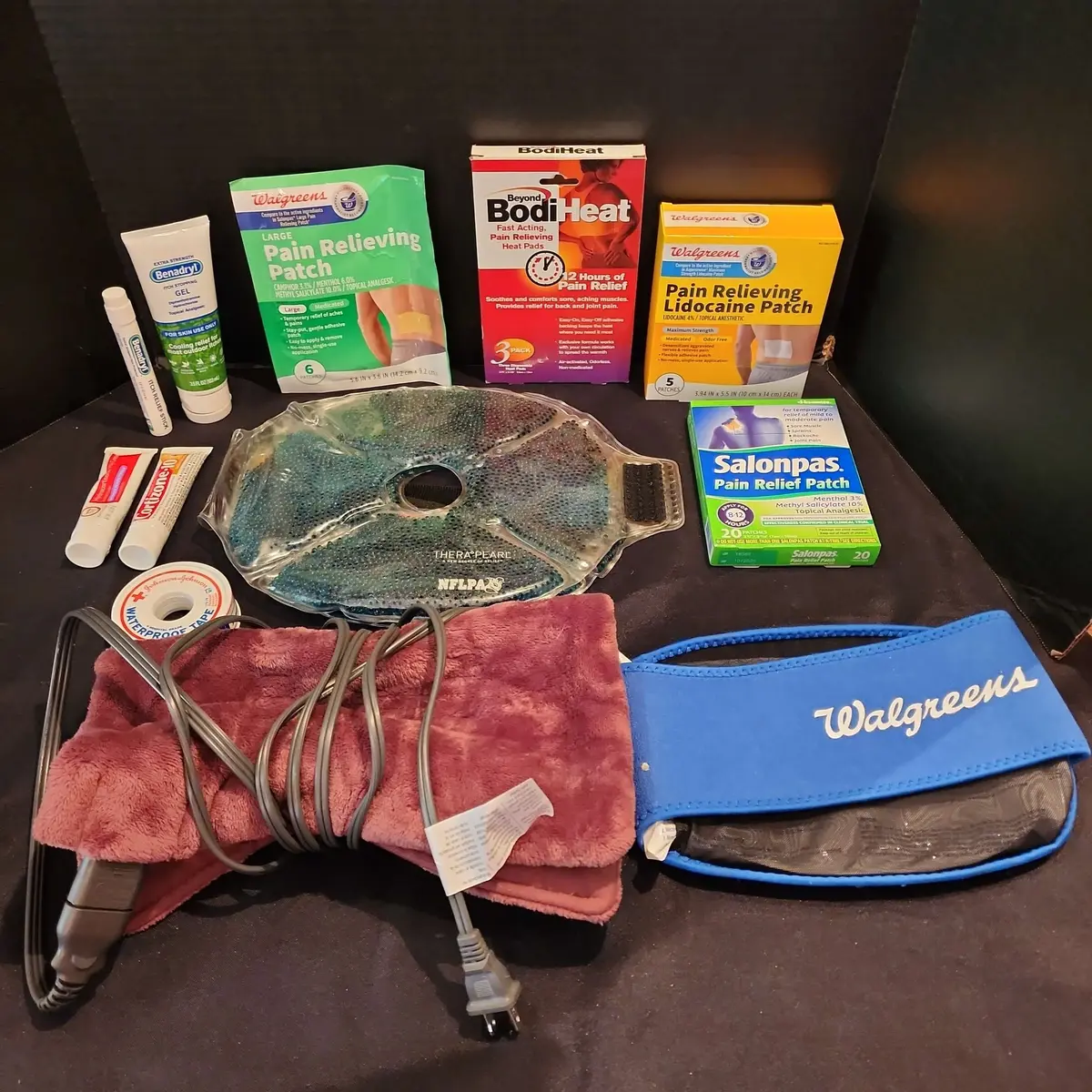 Feel Better - Heating Pad, Salonpas, Therapearl Pad, Benadryl Gel, Lidocaine Patches