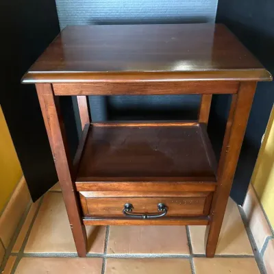 Pier 1 Imports Solid Wood End Table / Nightstand with Drawer