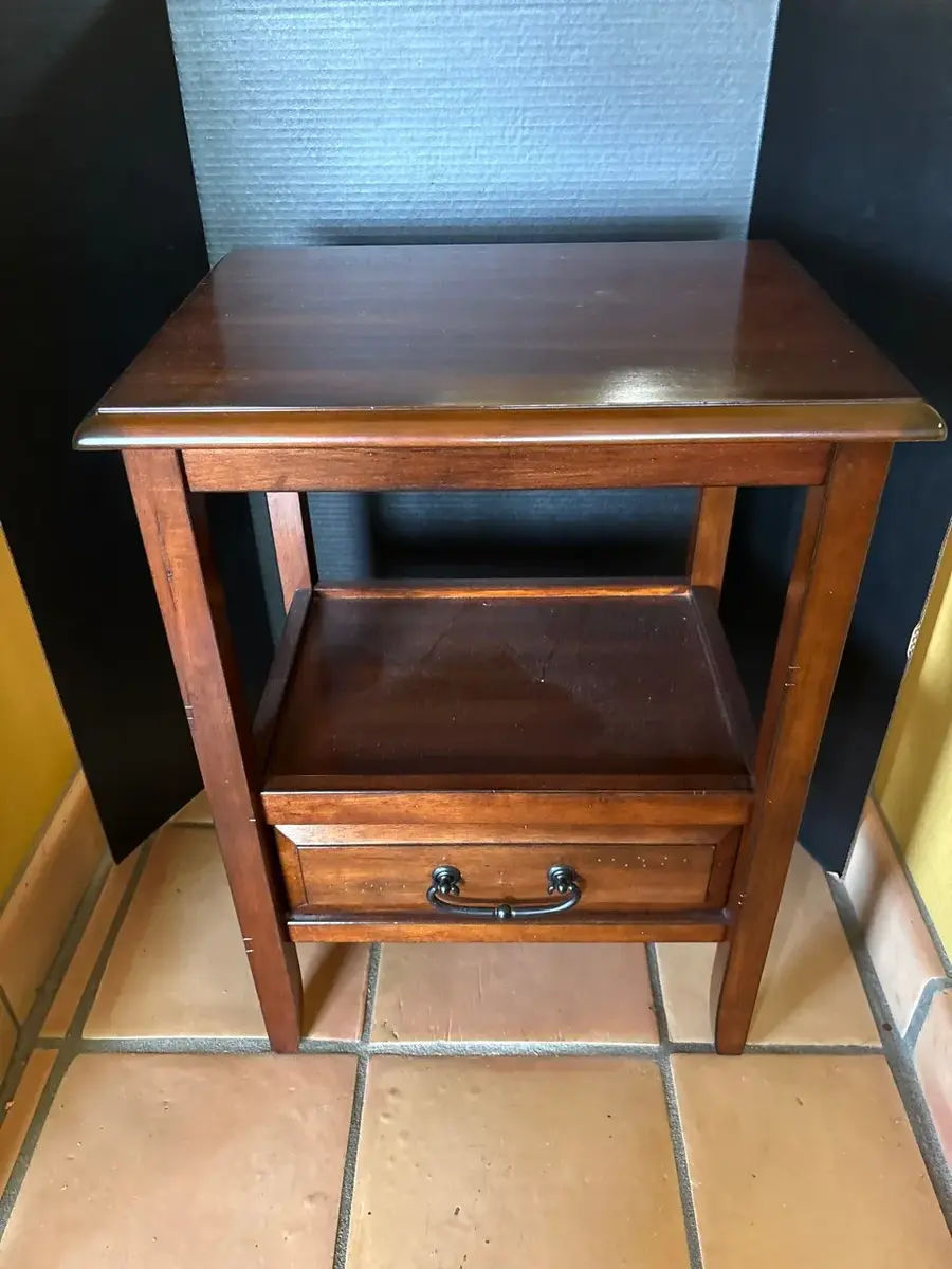 Pier 1 Imports Solid Wood End Table / Nightstand with Drawer
