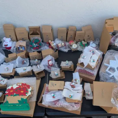 Large Collection Of 1980s Avon "The Gift Collection" Ornaments