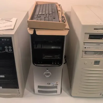 Three Vintage and Legacy Desktop Computer Towers