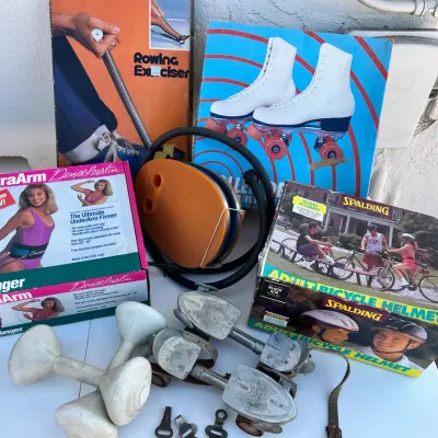 Fitness & Sports Estate Lot - Vintage Roller Skates, Denise Austin UltraArm & Gear