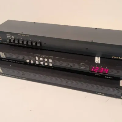 Stack of Vintage Analog Audio/video Routing & Distribution Equip. Manufactured by Kramer Electronics
