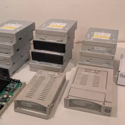 Collection Of Vintage Desktop PC Storage Components