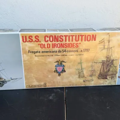 Classic Mamoli U.S.S. Constitution "Old Ironsides" 1:93 Scale Wooden Model Ship Kit (Model No. MV31)