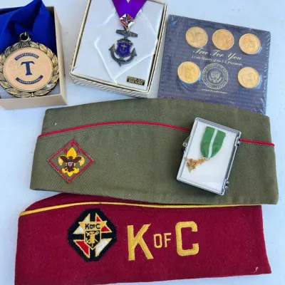 Boy Scouts And Knights Of Columbus, And Coins