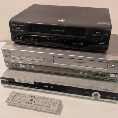 Stacked Collection of Vintage Media Players