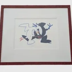 Framed Art Print - Rie Munoz Raven and Seagull Signed 373/450