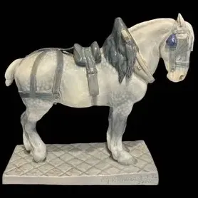 Vintage Royal Copenhagen "Percheron" Porcelain Horse Figurine No. 471
