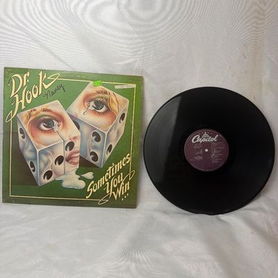 Sale Photo Thumbnail #15: Dr. Hook "Sometimes You Win" vinyl LP record album, released on Capitol Records in 1979. Includes the original illustrated album jacket and the 12-inch vinyl record. The jacket shows some light edge wear, a small handwritten name on the front cover, and a