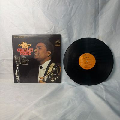 Sale Photo Thumbnail #31: Charley Pride "The Country Way" 12-inch vinyl LP record, released on RCA Victor (LSP-3895 Stereo). Includes the original album jacket and vinyl record with orange RCA Victor labels. The jacket shows minor edge wear, and the vinyl appears to be in gently u