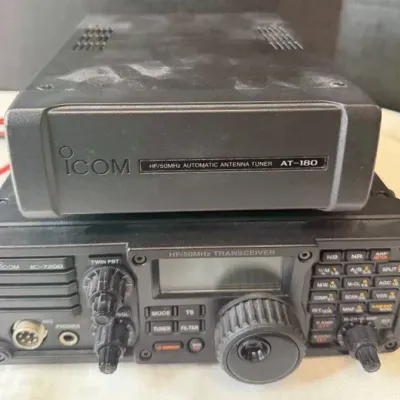 ICOM Ham Radio Tuner (AT-180) and Transceiver (IC-7200)