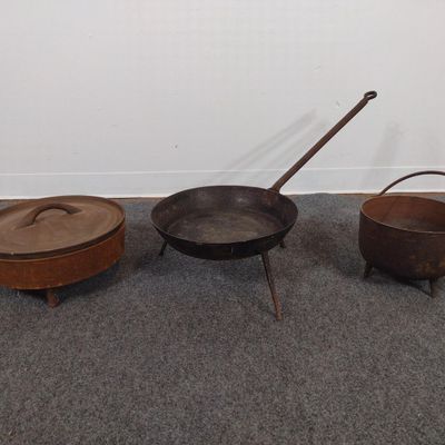 3 Antique Cast Iron Pieces