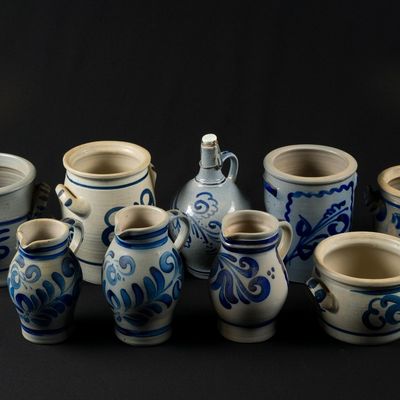9 Pieces Of Stoneware