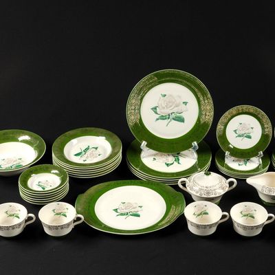 American Limoges Chateau Rose Dinner Service