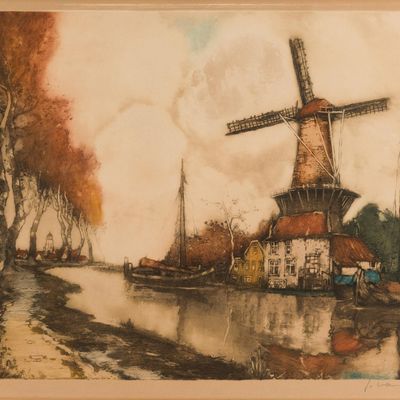 Julien van Santen 'The River in Flanders' Print