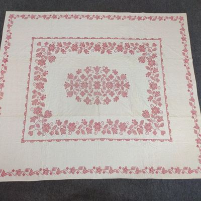 Vintage Red & White Quilt