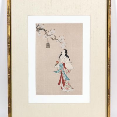 Japanese Musume Dojoji Woodblock Print