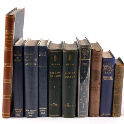 10 Antique Books About Lord Nelson & Lord Anson