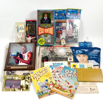 MLB Memorabilia & Jesse Ventura Doll In Original Box