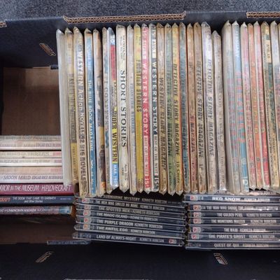 32 Pulp Magazines & 24 Paperback Books Incl. HP Lovecraft