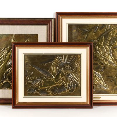 3 Pieces Copper Art