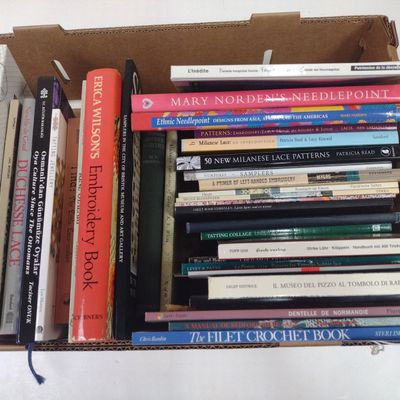 38 Sewing & Textile Reference Books incl. 50 New Milanese Lace Patterns