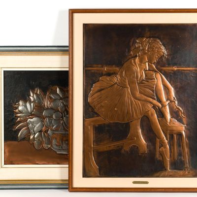 2 Pieces Copper Art