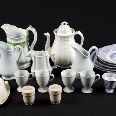 Mismatched Ironstone China Incl. Teapots, Plates & Cups
