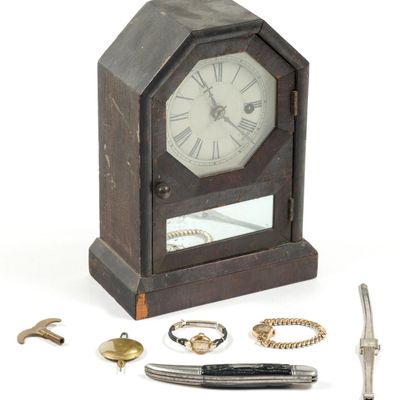 Antique Seth Thomas Mantle Clock & 3 Gold-Filled Watches