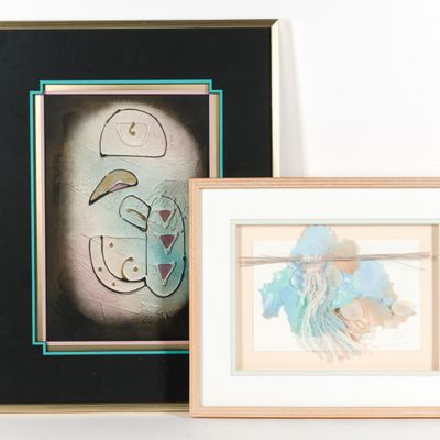 2 Pieces Multmedia Art