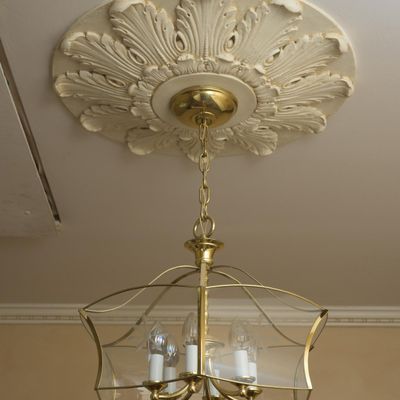 Brass Lantern-Style Pendant Light