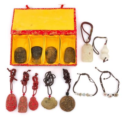 Vintage and Antique Chinese Pendants and Chord Bracelets