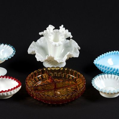 9 Pieces Of Fenton Art Glass