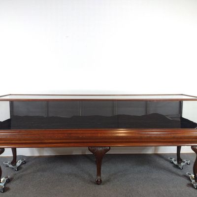 Large Carved Glass Top Display