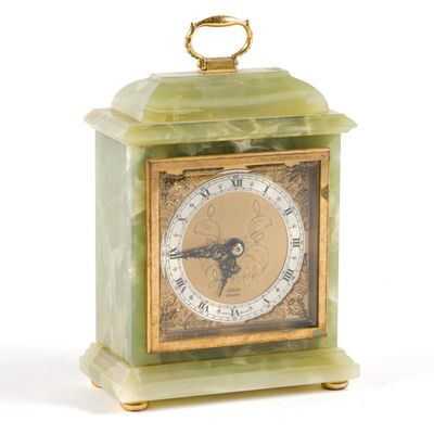 Elliot's London Green Onyx Mantle Clock