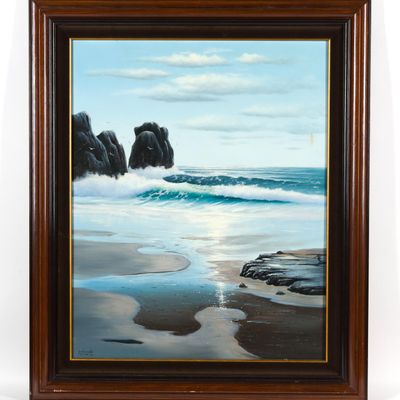 Roger Lirette Seascape Oil Painting