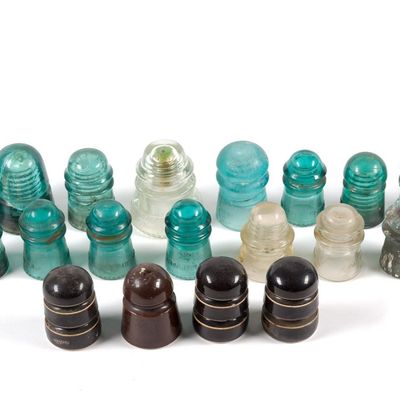 20 Vintage Glass Insulators