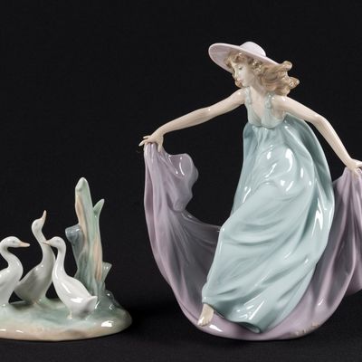 Lladro "May Dance" & Lladro Duck Statue