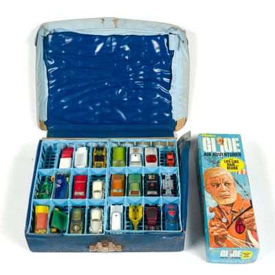 G.I. Joe Air Adventurer & Matchbox Cars In Carrying Case