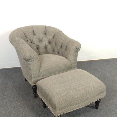 Cambridge Collection Arm Chair And Ottoman