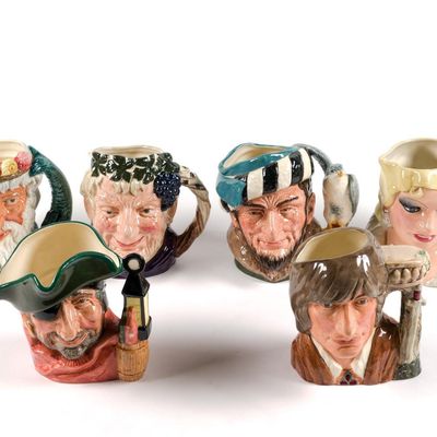 6 Royal Doulton Character Mugs Incl. Mae West & Neptune