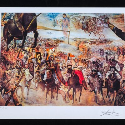 Salvador Dali "Battle Of Tetuan" Signed Giclee With COA