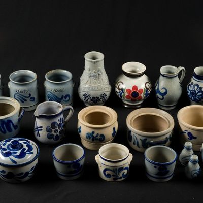 20 Pieces Of Stoneware Incl. Pitchers & Miniature Crocks