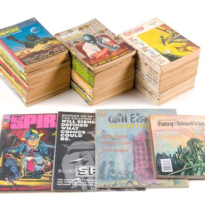 38 Sci-Fi Pulp Magazines & "The Spirit" Vol. 1 1974