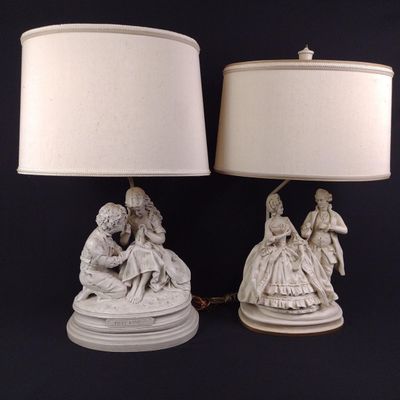 Two Figural Lamps Incl. "First Love"
